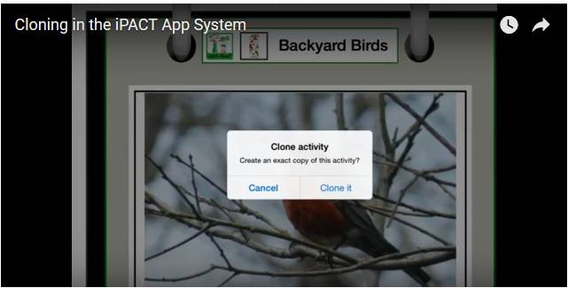 Cloning an Activity in the iPACT App System